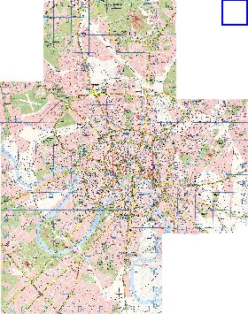 Transport carte de Moscou en anglais