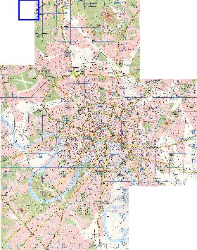 Transport carte de Moscou en anglais