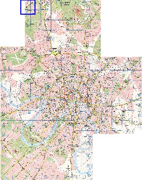 Transport carte de Moscou en anglais