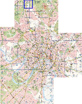 Transporte mapa de Moscovo em ingles