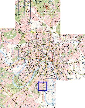 Transport carte de Moscou en anglais