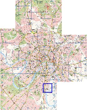 Transporte mapa de Moscovo em ingles