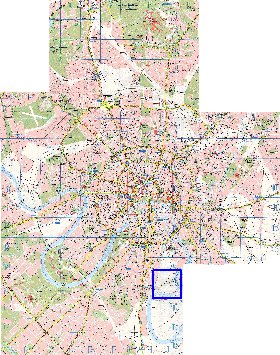 Transporte mapa de Moscovo em ingles