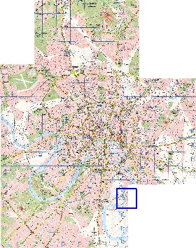 Transporte mapa de Moscovo em ingles