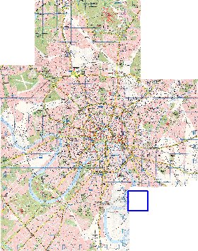 Transporte mapa de Moscovo em ingles