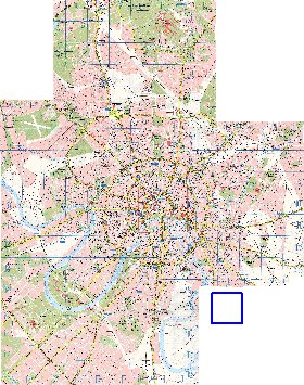 Transporte mapa de Moscovo em ingles