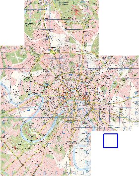 Transporte mapa de Moscovo em ingles