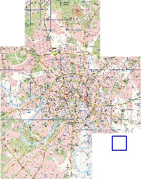 Transporte mapa de Moscovo em ingles