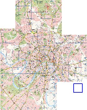 Transporte mapa de Moscovo em ingles