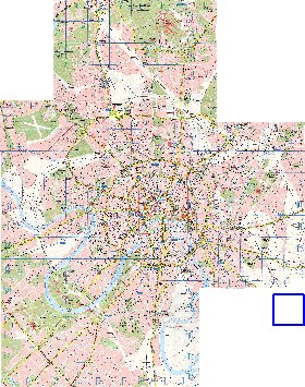 Transporte mapa de Moscovo em ingles