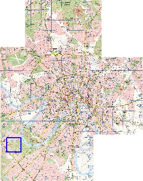 Transport carte de Moscou en anglais