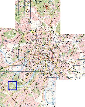 Transporte mapa de Moscovo em ingles