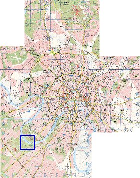 Transporte mapa de Moscovo em ingles