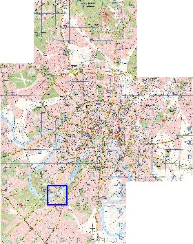 Transporte mapa de Moscovo em ingles