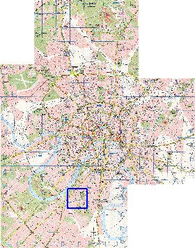 Transporte mapa de Moscovo em ingles