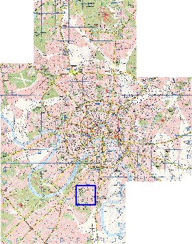 Transport carte de Moscou en anglais