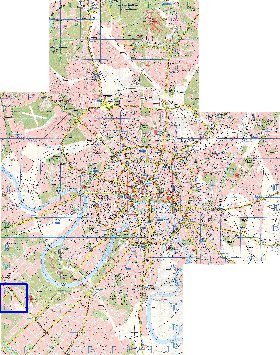 Transporte mapa de Moscovo em ingles