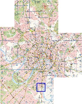 Transport carte de Moscou en anglais