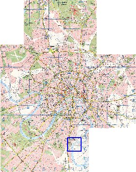 Transporte mapa de Moscovo em ingles