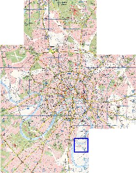 Transporte mapa de Moscovo em ingles