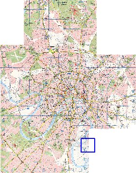 Transport carte de Moscou en anglais