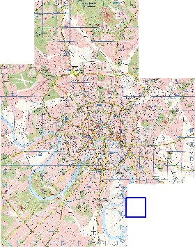 Transporte mapa de Moscovo em ingles