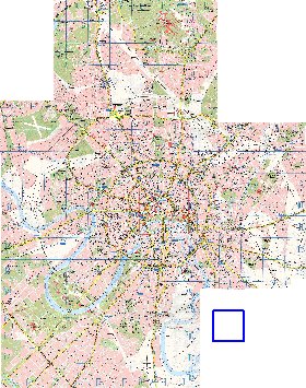 Transporte mapa de Moscovo em ingles