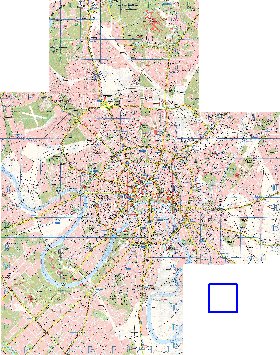 Transporte mapa de Moscovo em ingles