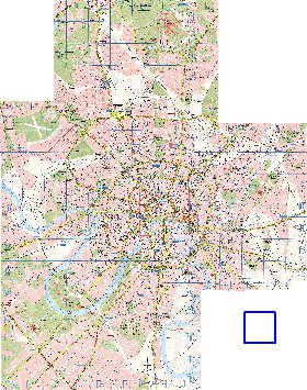 Transporte mapa de Moscovo em ingles