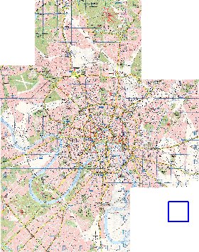 Transporte mapa de Moscovo em ingles