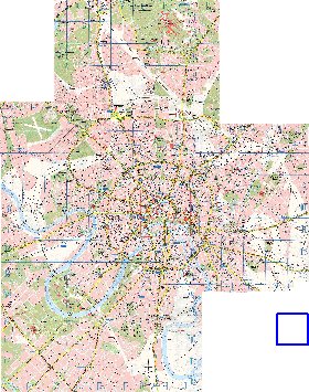 Transporte mapa de Moscovo em ingles