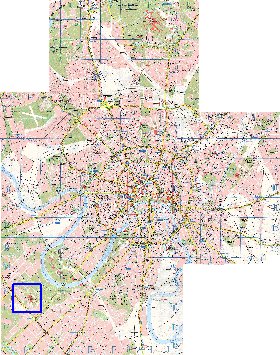 Transport carte de Moscou en anglais