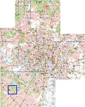 Transport carte de Moscou en anglais