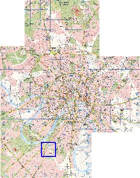 Transporte mapa de Moscovo em ingles