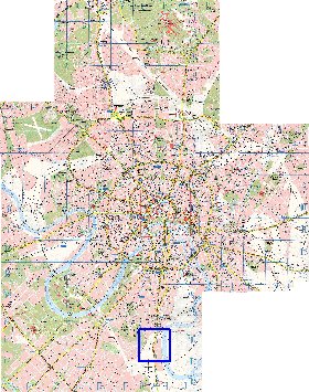 Transporte mapa de Moscovo em ingles