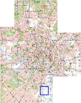 Transporte mapa de Moscovo em ingles