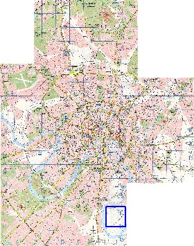 Transporte mapa de Moscovo em ingles