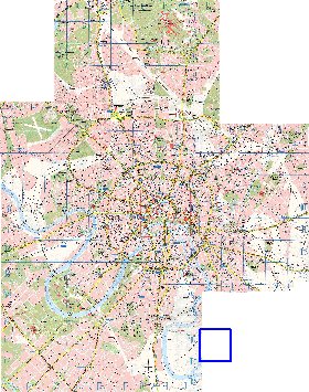 Transporte mapa de Moscovo em ingles