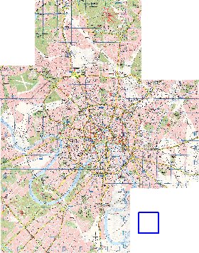 Transport carte de Moscou en anglais