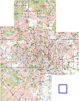 Transporte mapa de Moscovo em ingles