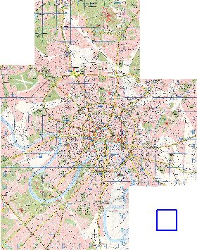 Transporte mapa de Moscovo em ingles