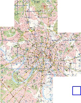 Transporte mapa de Moscovo em ingles