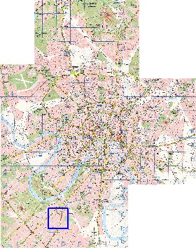 Transporte mapa de Moscovo em ingles