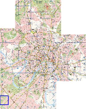 Transporte mapa de Moscovo em ingles