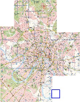 Transporte mapa de Moscovo em ingles