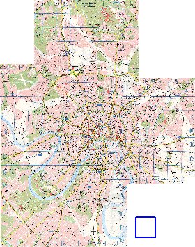 Transporte mapa de Moscovo em ingles