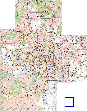 Transporte mapa de Moscovo em ingles