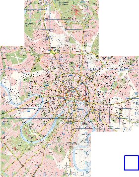 Transporte mapa de Moscovo em ingles