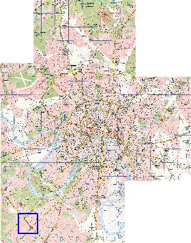 Transport carte de Moscou en anglais