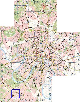 Transporte mapa de Moscovo em ingles